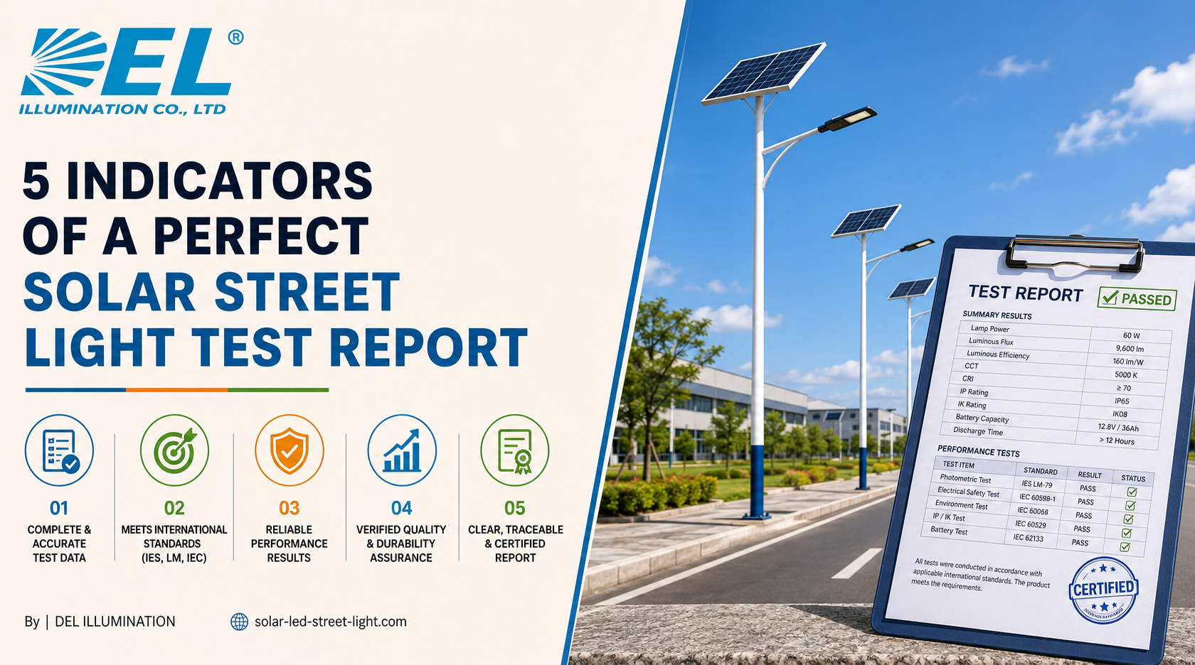 5 Indicators Of a Perfect Solar Street Light Test Report