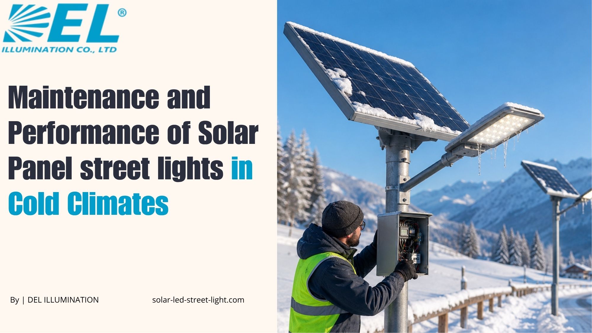 Maintenance and Performance of Solar Panel street lights in Cold Climates