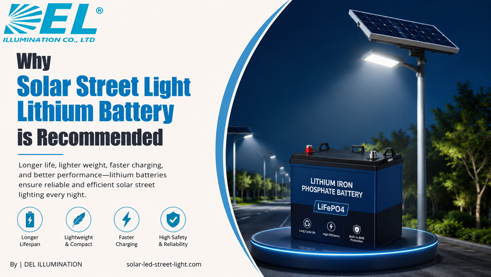 Why Solar Street Light Lithium Battery is Recommended