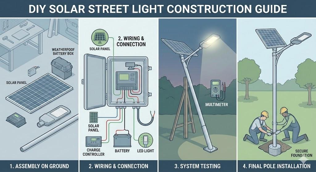 how to make solar street light