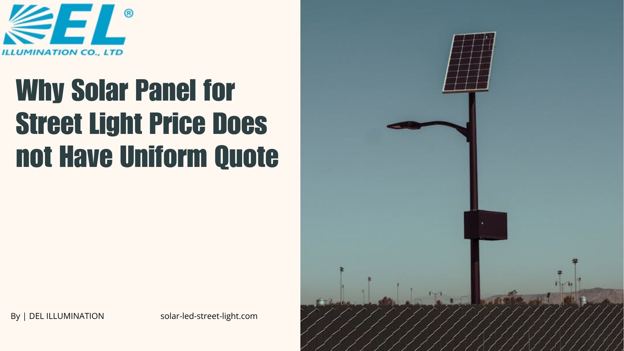 Why Solar Panel for Street Light Price Does Not Have a Uniform Quote