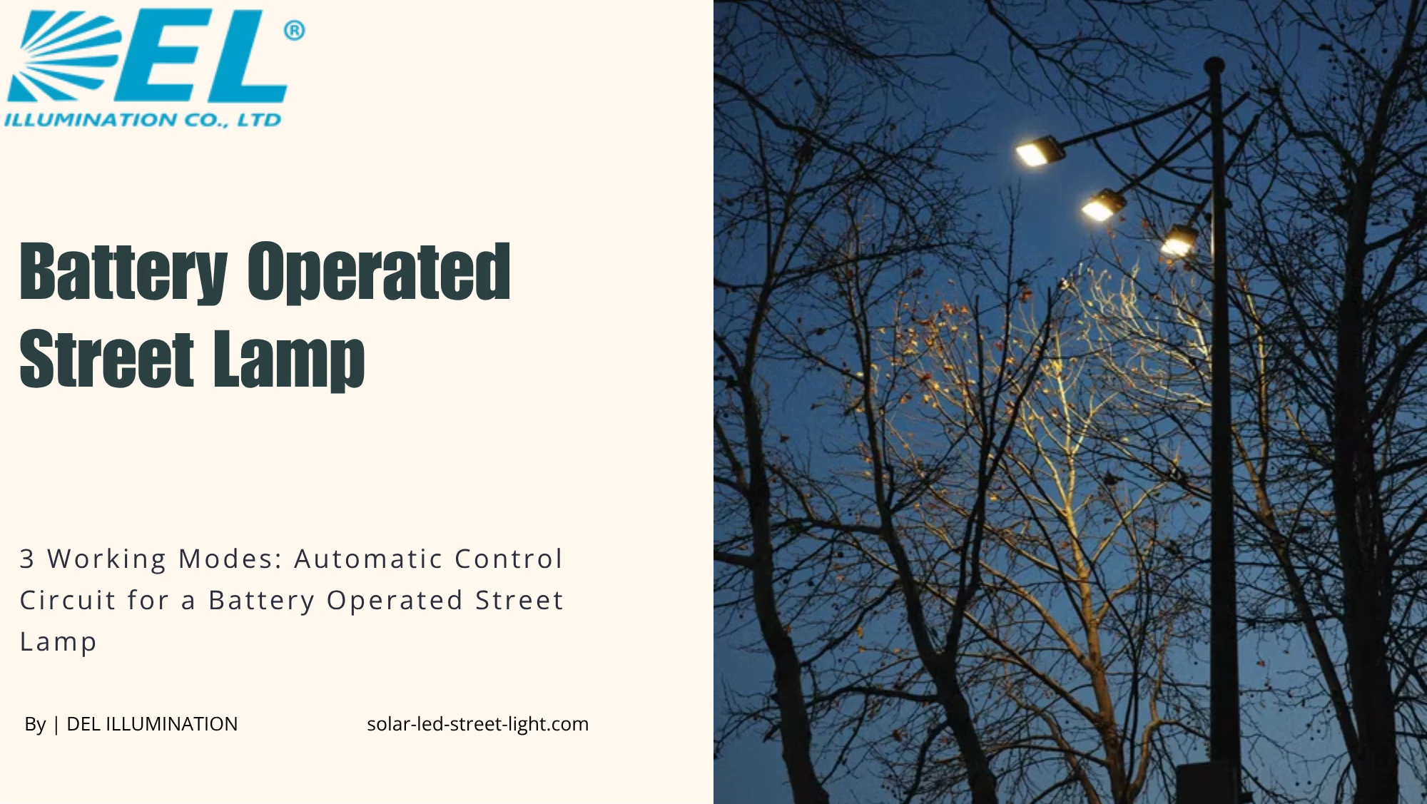 Battery Operated Street Lamp
