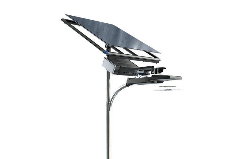 All in two street solar light. this is a solar light with separate solar panel