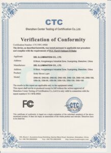 FCC certificate