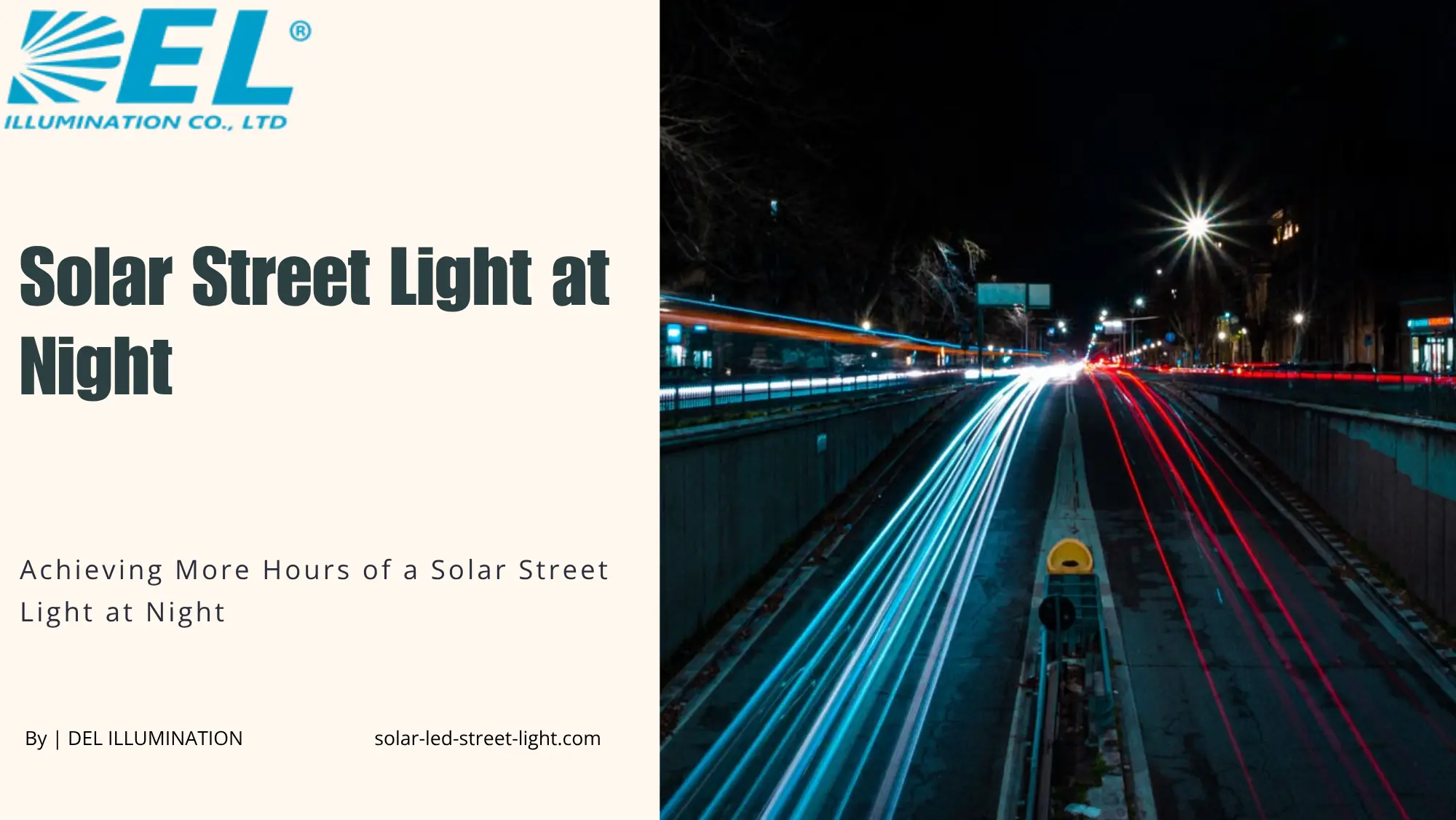 Solar Street Light at Night