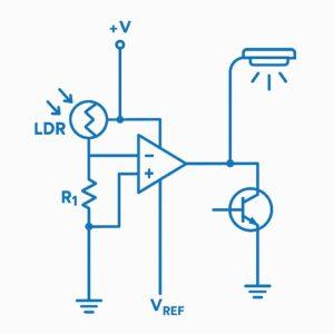 LDR light sensor for solar street lights