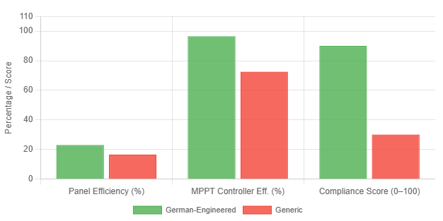 Solar Panel Efficiency Comparison (%)