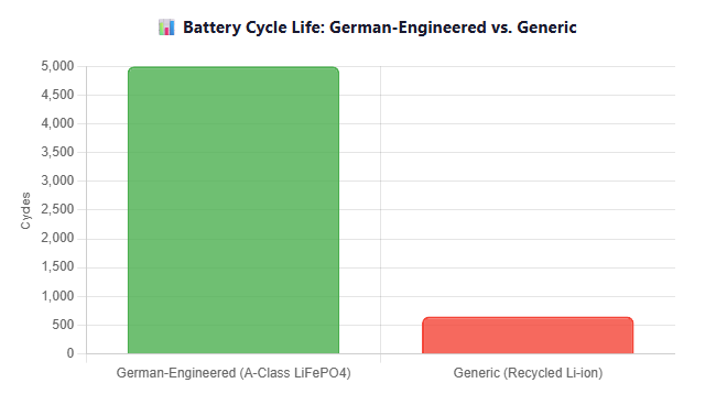 Battery Cycle Life Bar Chart