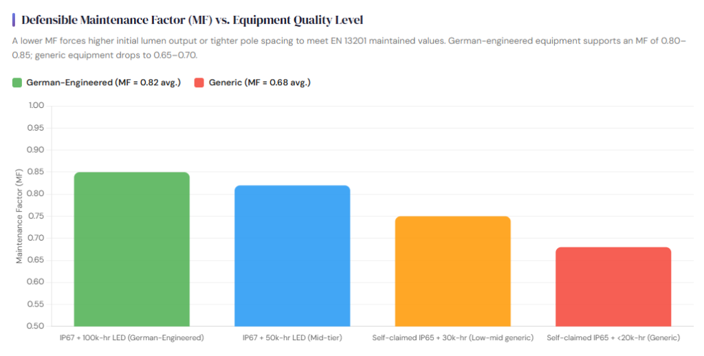 Maintenance Factor by Equipment Quality