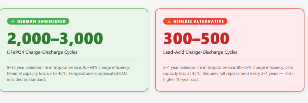 LiFePO4 vs Lead-Acid Performance in Tropical Climates