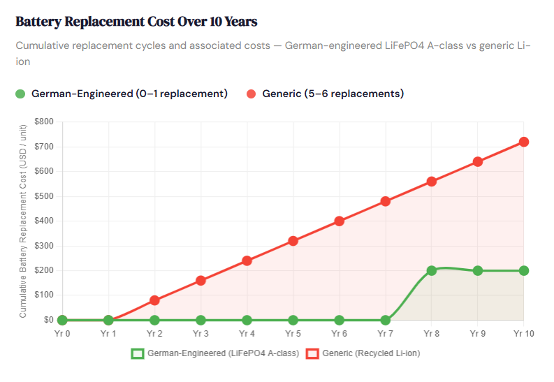 Battery Replacement Cost Over 10 Years