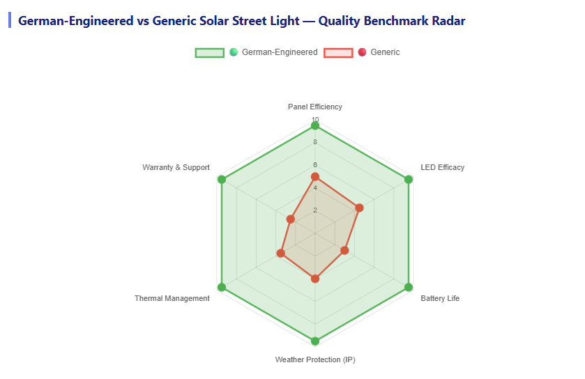 German-Engineered vs Generic Solar Street Light