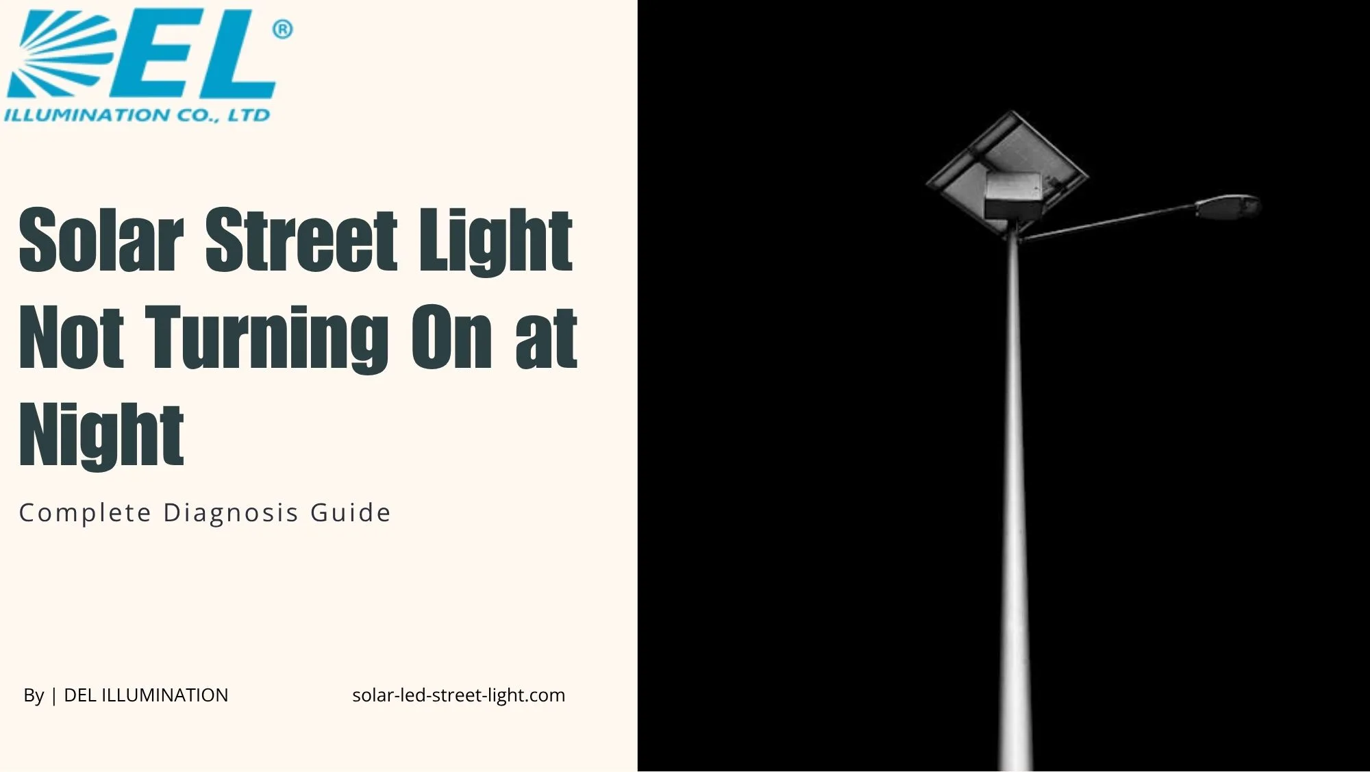 solar street light not turning on at night