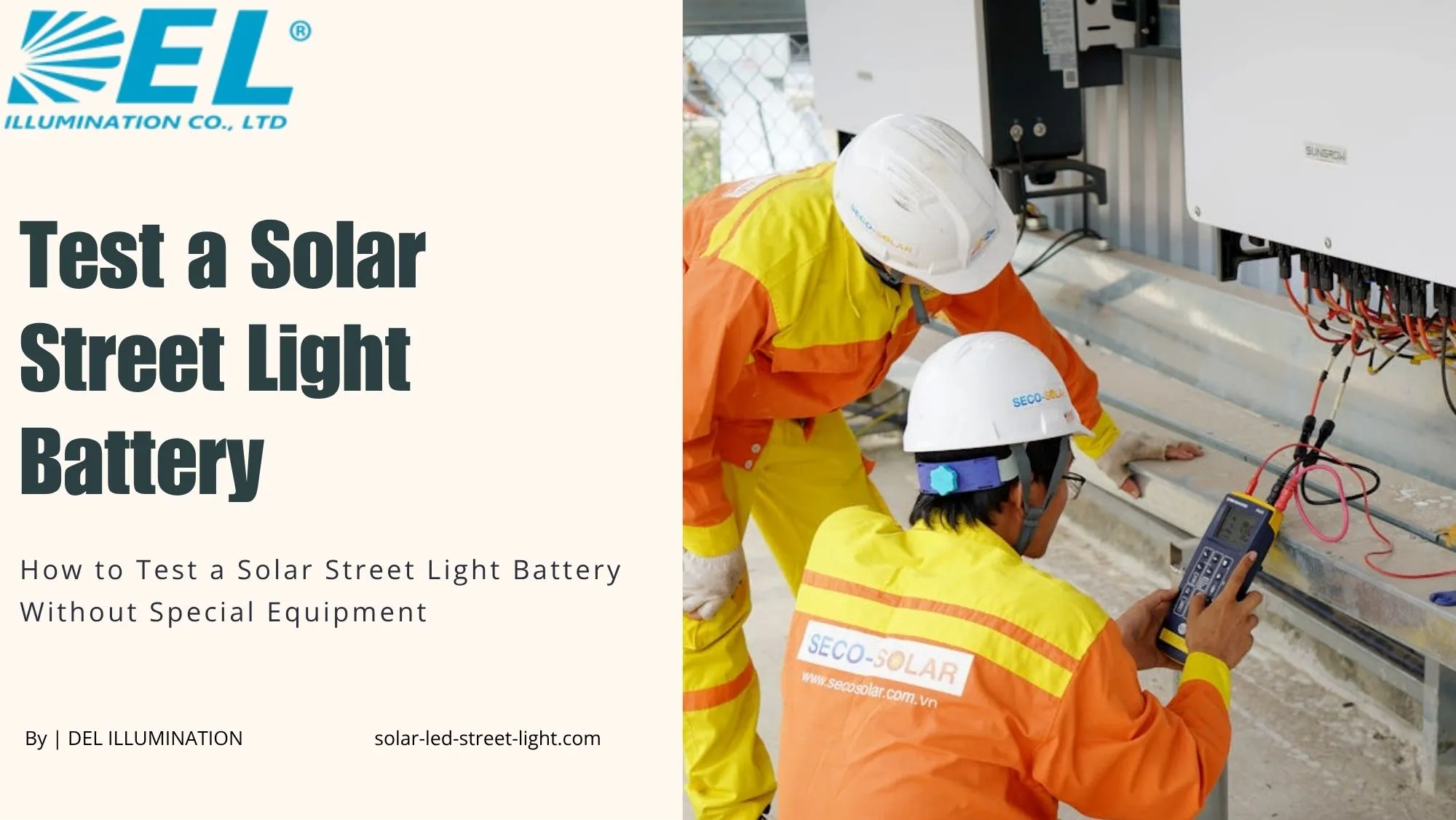 test a solar street light battery
