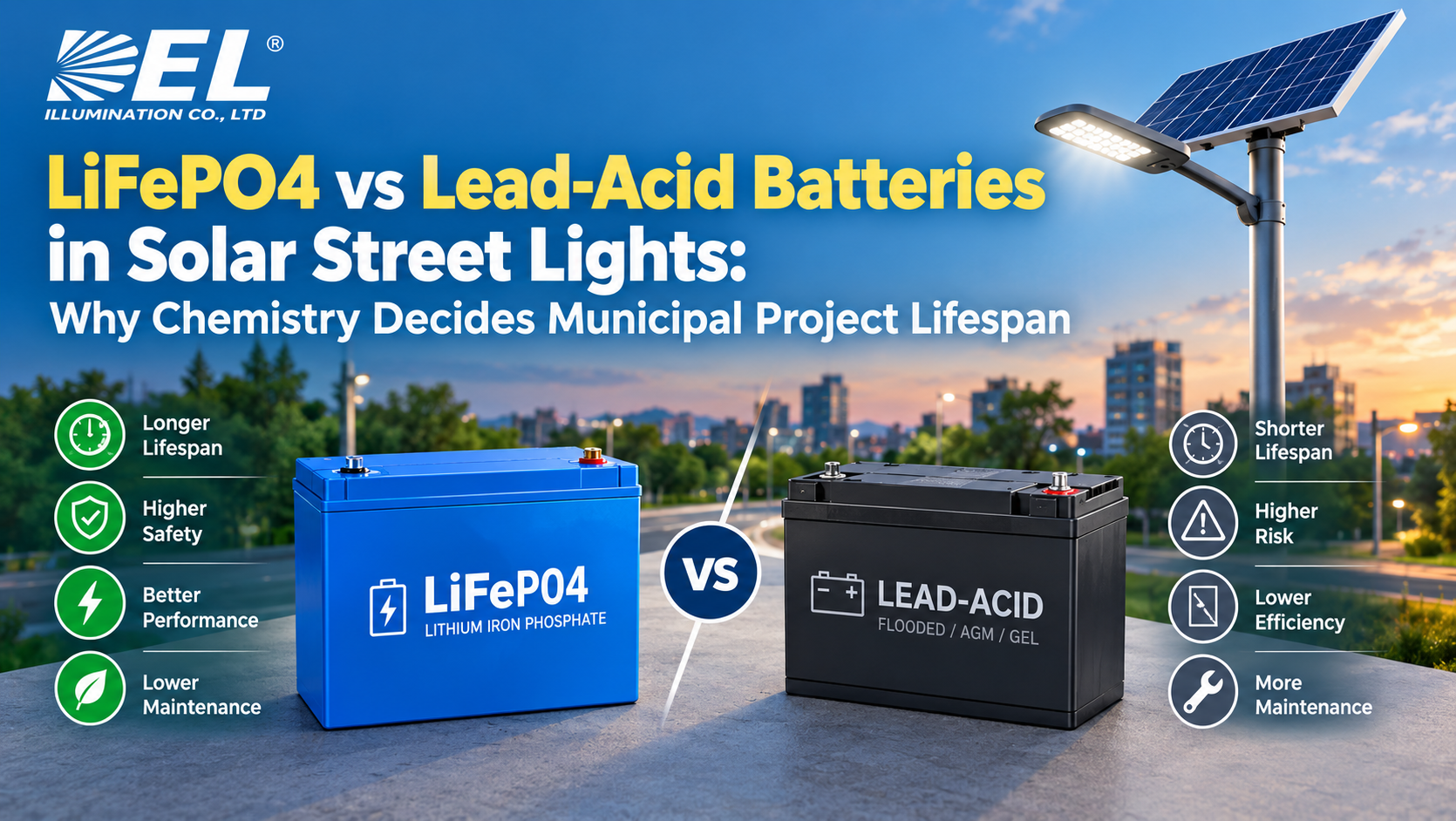 LiFePO4 solar street light