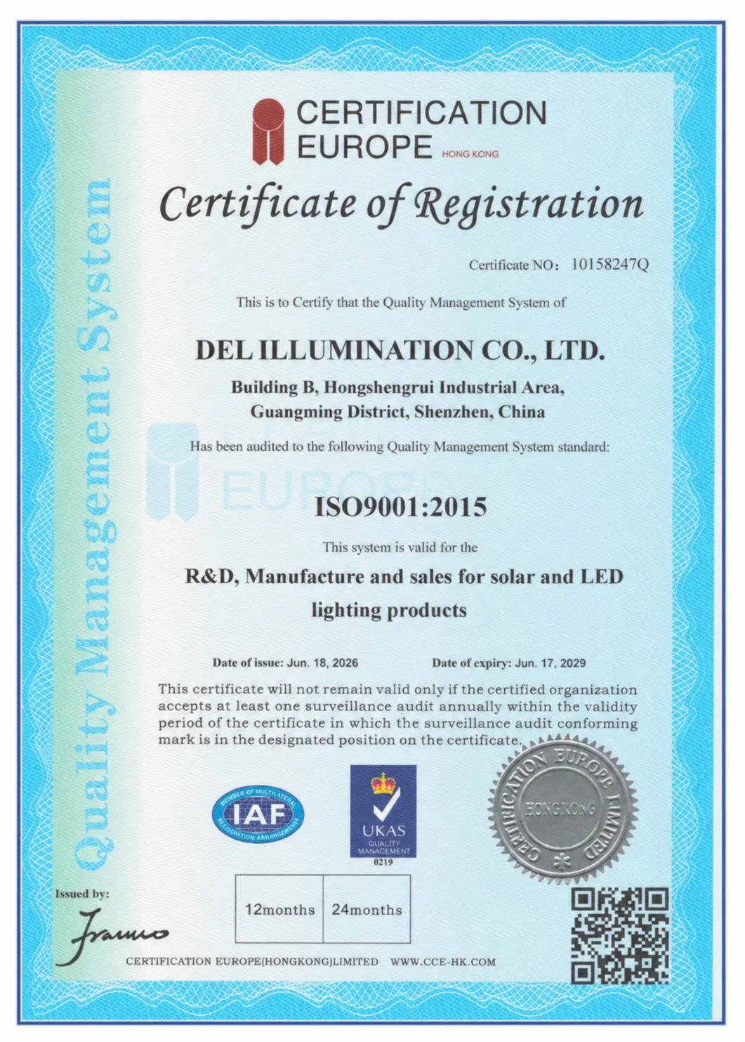 DEL ISO9001
