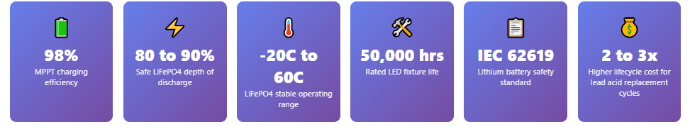 LiFePO4 solar street light